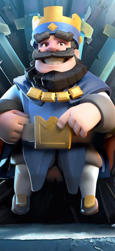 Fond d'écran iPhone Clash Royale Blue King HD