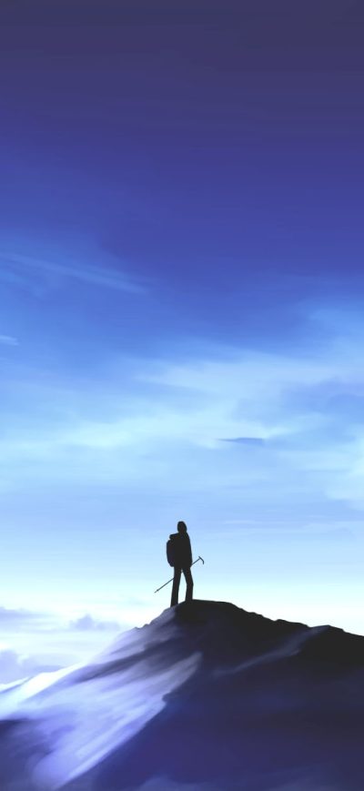 Fond d'écran iPhone Anime Original Standing On Mountain Top