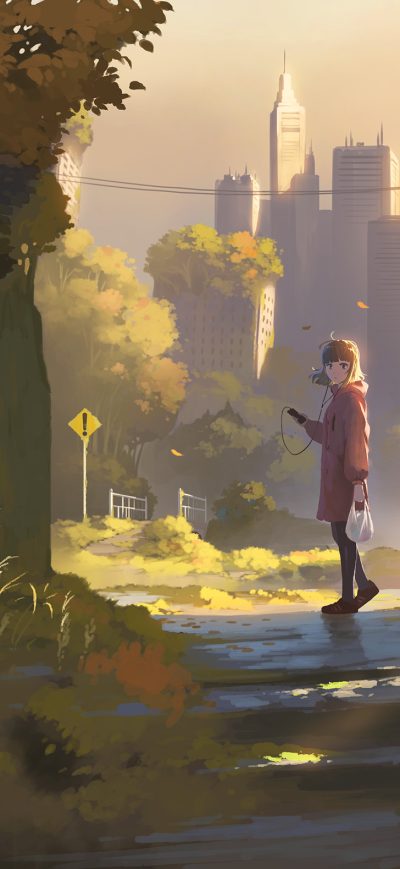 Fond d'écran iPhone Fall Season Anime Artwork