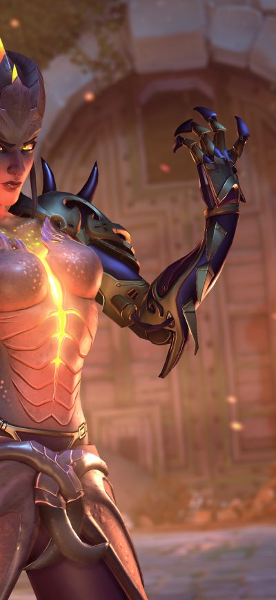 Fond d'écran iPhone Halloween Mercy Overwatch 4k