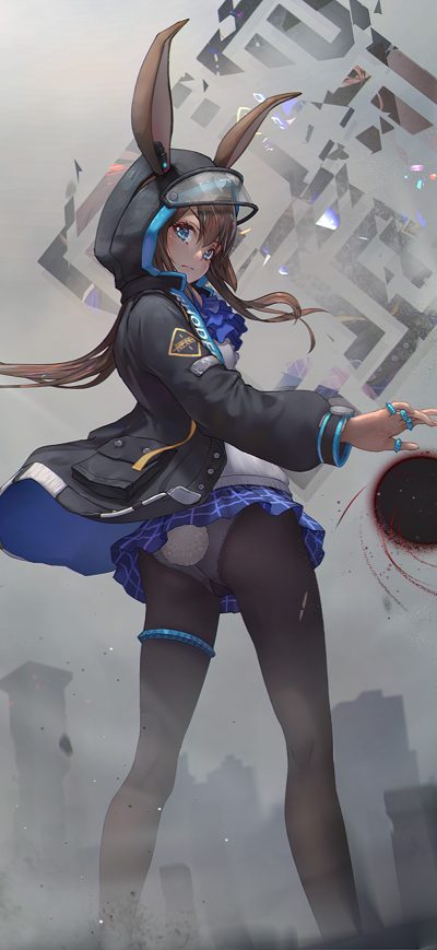 Fond d'écran Amiya Ark Knights Anime Girl 4k sur iPhone