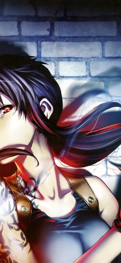 Fond d'écran iPhone Black Lagoon Anime Girl Smoking 4k