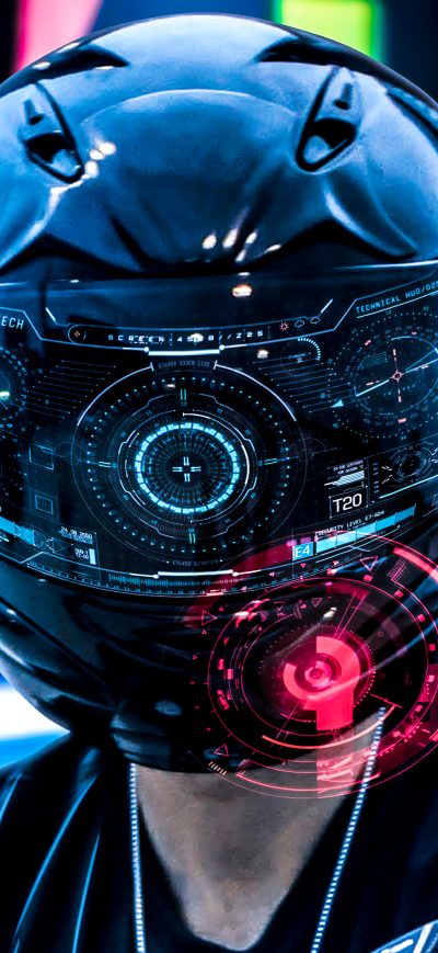 Fond d'écran iPhone Neon Biker 4k