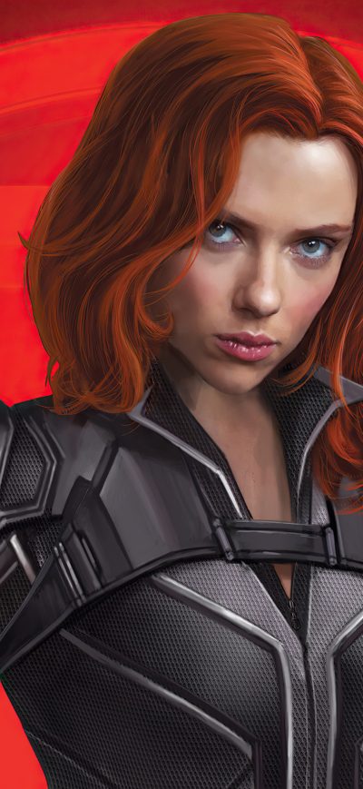 Fond d'écran iPhone Black Widow Marvel Cover 4k