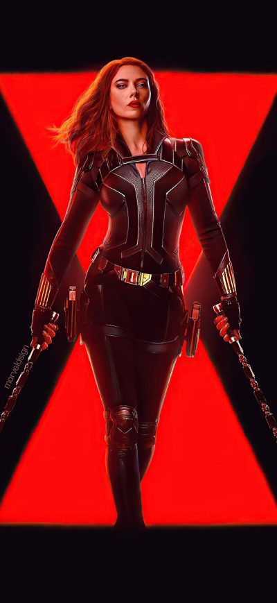 Fond d'écran iPhone Black Widow Dark Art 5k