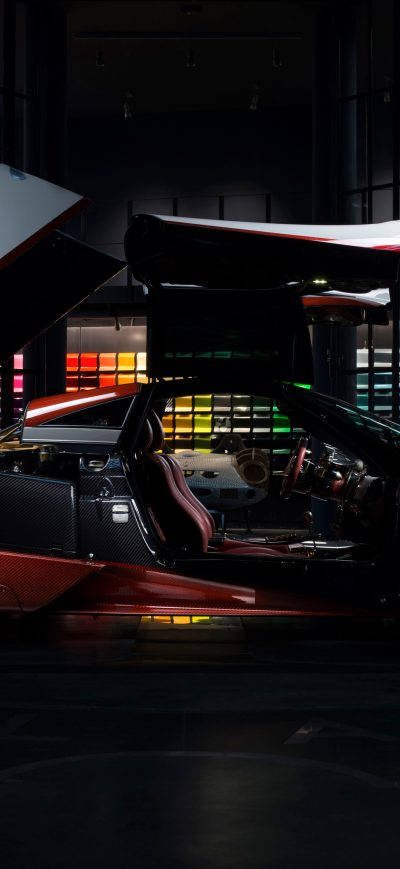 Fond d'écran iPhone Pagani Huayra Lampo 2018 Futurist Open Doors Back