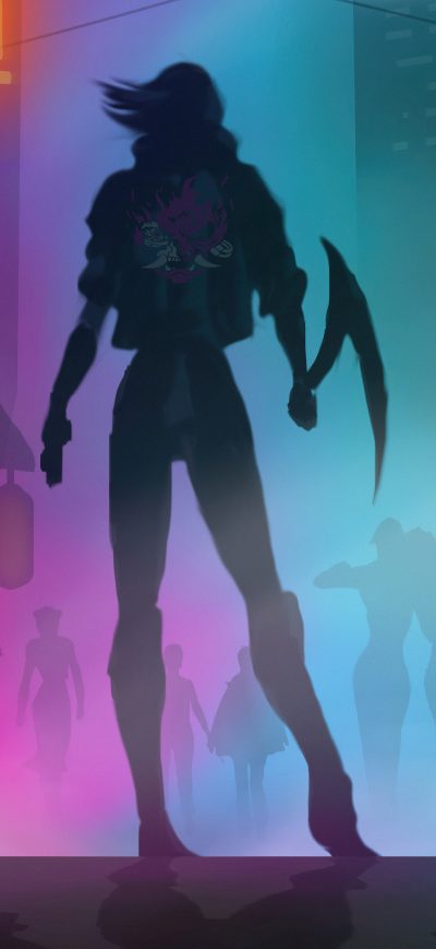 Fond d'écran iPhone Night City Cyberpunk 2077 5k