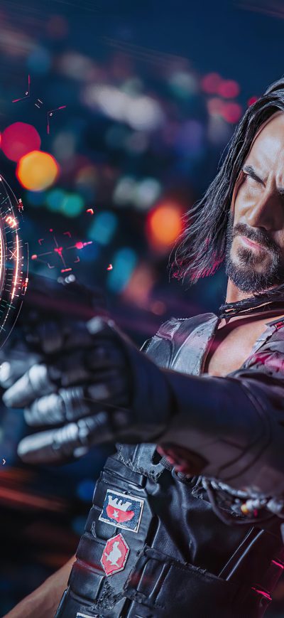 Fond d'écran iPhone Cyberpunk 2077 Johnny Silverhand Cosplay 4k