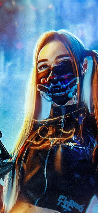 Fond d'écran iPhone Bad Cyber Girl 4k