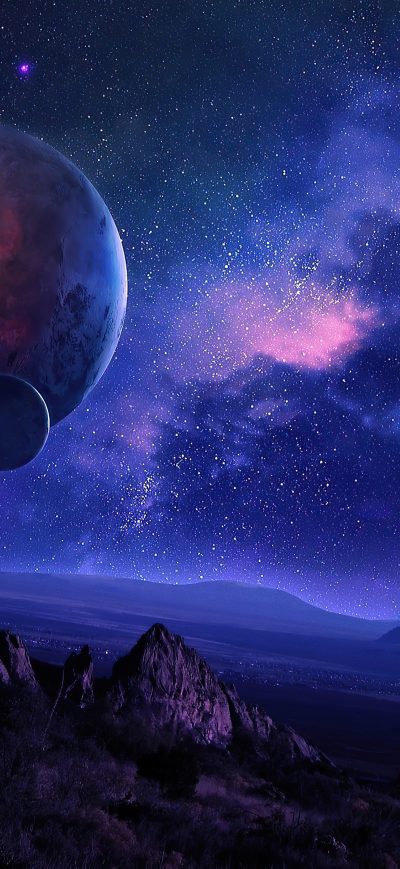Fond d'écran iPhone Space Art Planet 4k