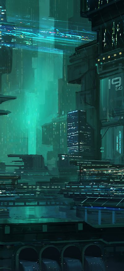 Fond d'écran iPhone Bladerunner Building Digital Art And Drawing