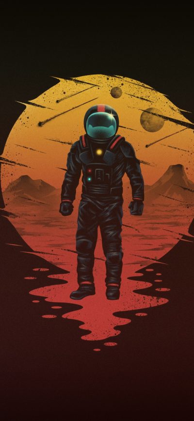 Fond d'écran iPhone Astronaut Space Space Art