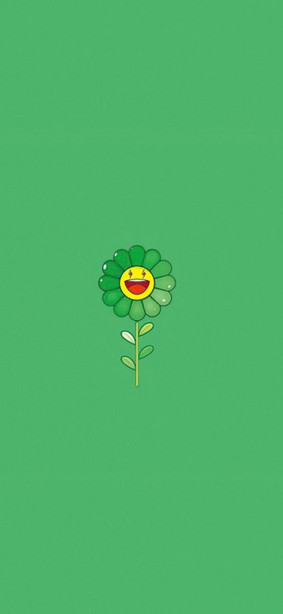 Fond d'écran iPhone Green Flower Background