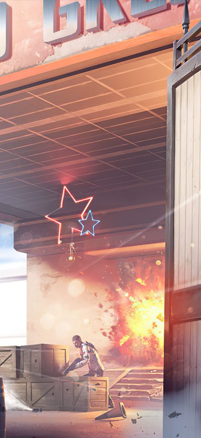 Fond d'écran iPhone Garena Free Fire Bomb Squad 5k