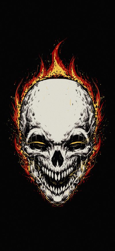Fond d'écran iPhone Ghost Rider Minimal Background 5k
