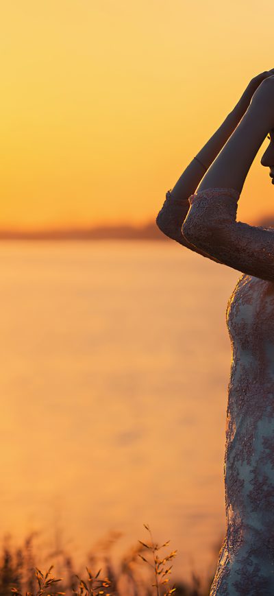 Fond d'écran iPhone Beautiful Girl Silhouette Long Hairs 4k