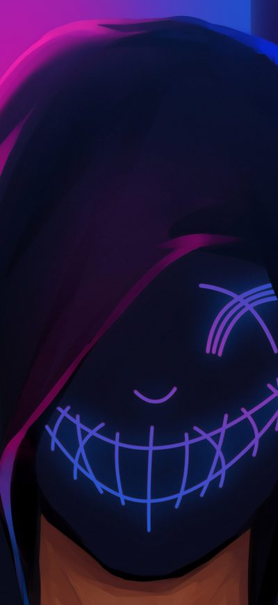 Fond d'écran iPhone Hoodie Mask Guy Minimalism 4k