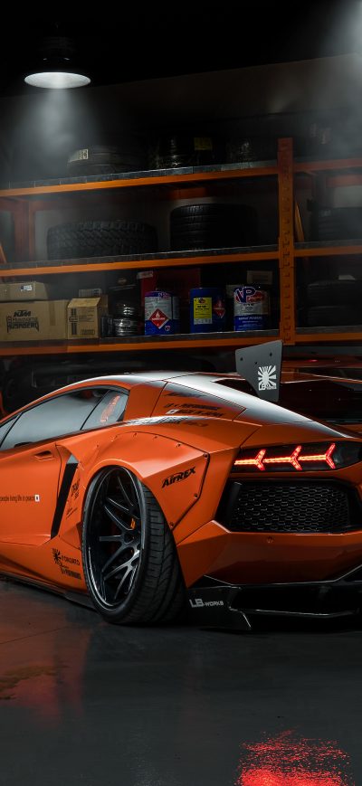 Fond d'écran Orange Lamborghini 4k 2019 sur iPhone