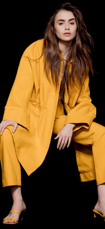 Fond d'écran iPhone Lily Collins The Observer Photoshoot 12k