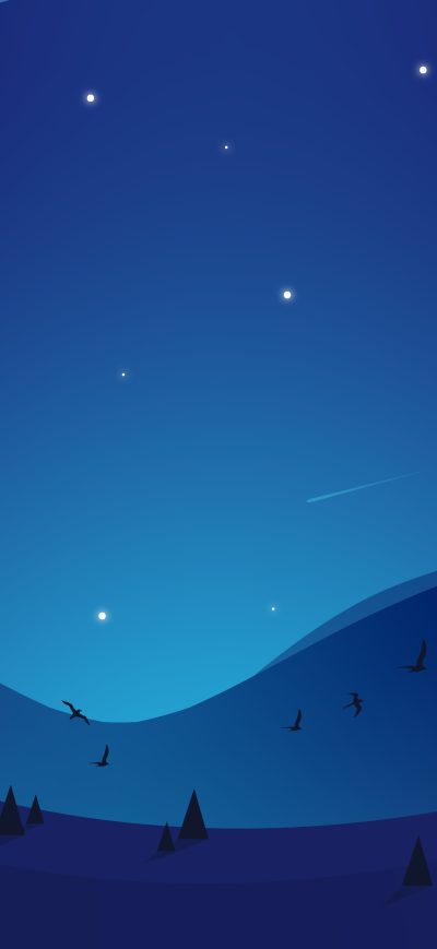 Fond d'écran iPhone Minimal Blue Morning 8k