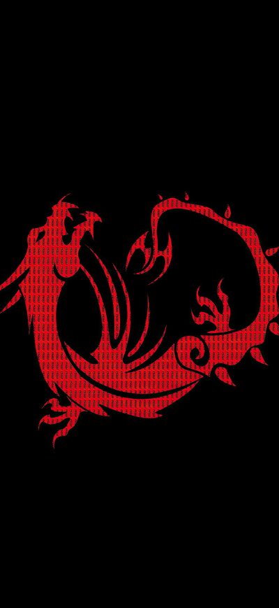 Fond d'écran iPhone Msi Red Dragon Logo 5k