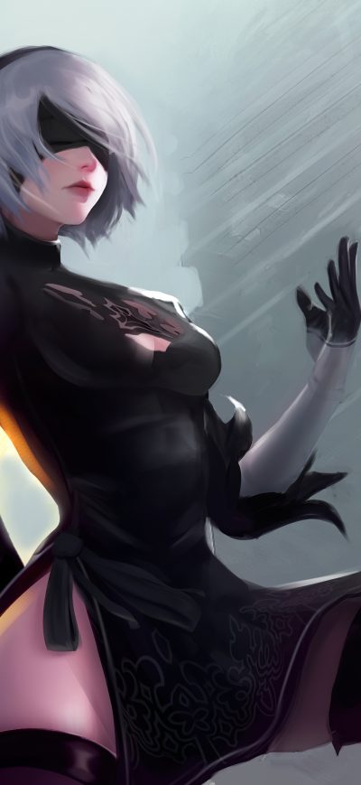 Fond d'écran iPhone 2b Nier Automata Art Artstation 4k