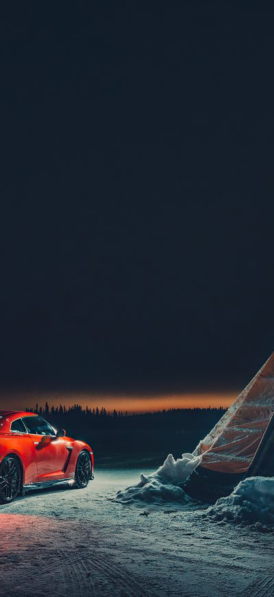 Fond d'écran iPhone Nissan Gtr Camping 4k