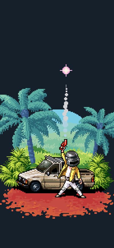 Fond d'écran iPhone Pubg Pixel Art 4k