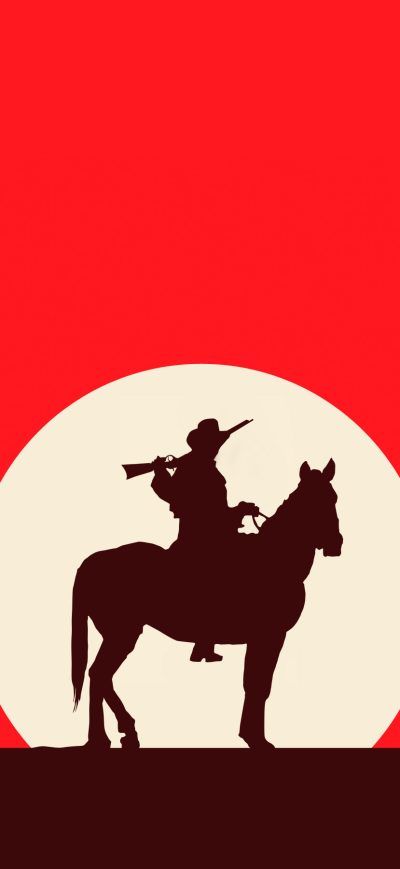 Fond d'écran iPhone Red Dead Redemption 2 Minimalistic