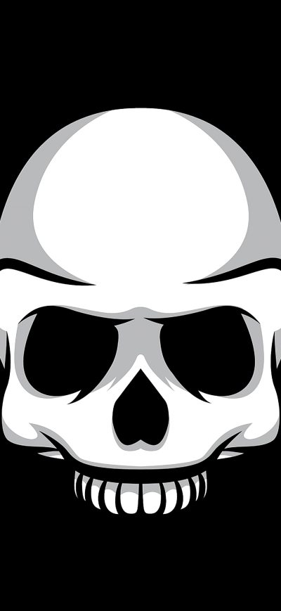 Fond d'écran iPhone Skull Black Minimalism 4k