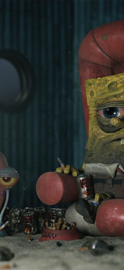 Fond d'écran iPhone Spongebob Tired