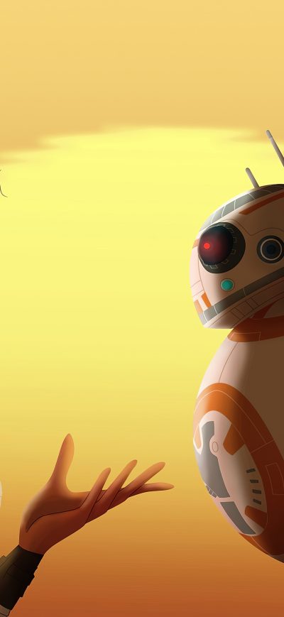 Fond d'écran iPhone Star Wars Rey And Bb8 4k