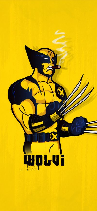 Fond d'écran iPhone Wolverine 4k Minimal