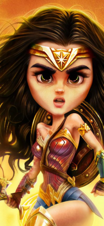 Fond d'écran iPhone Wonder Woman Pop Art 4k