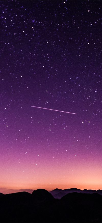 Fond d'écran iPhone Shooting Stars In Purple Sky