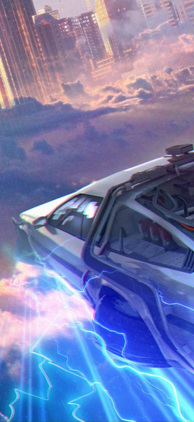 Fond d'écran iPhone Back To The Future DMC DeLorean Artwork
