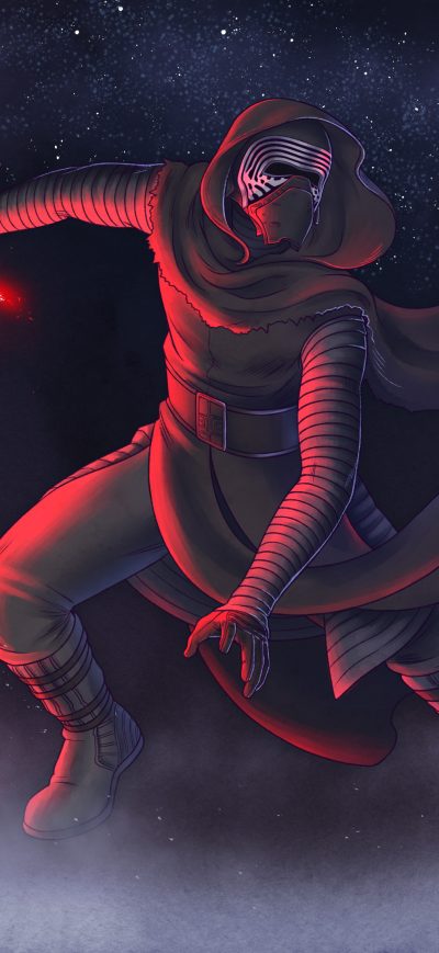 Fond d'écran iPhone Kylo Ren Star Wars The Last Jedi Artwork
