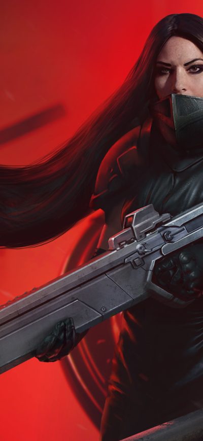 Fond d'écran iPhone Warrior Long Hair Girl With Gun