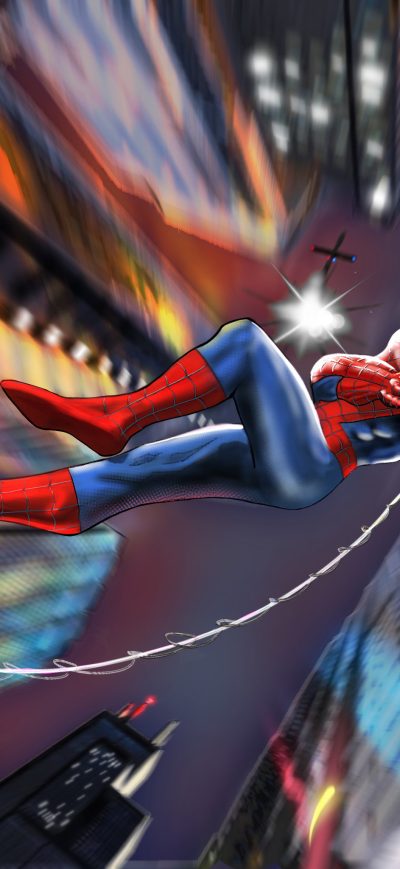Fond d'écran iPhone Spiderman Flying In The Sky