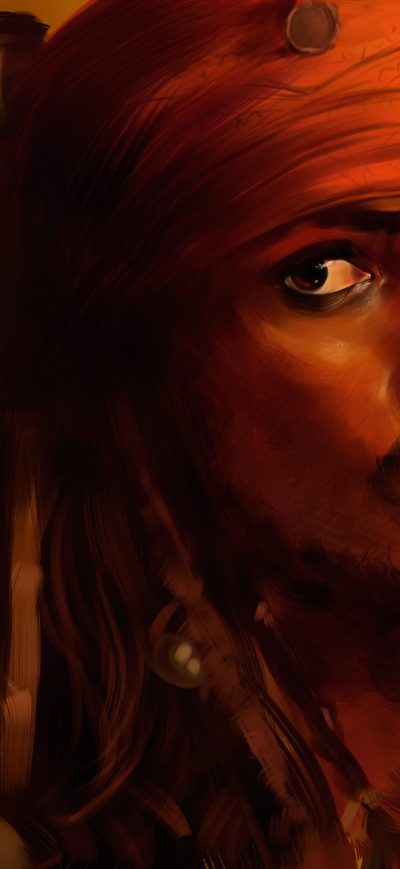 Fond d'écran iPhone Jack Sparrow 5k Art