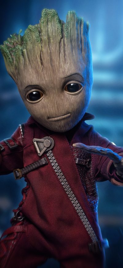 Fond d'écran iPhone 5k Baby Groot