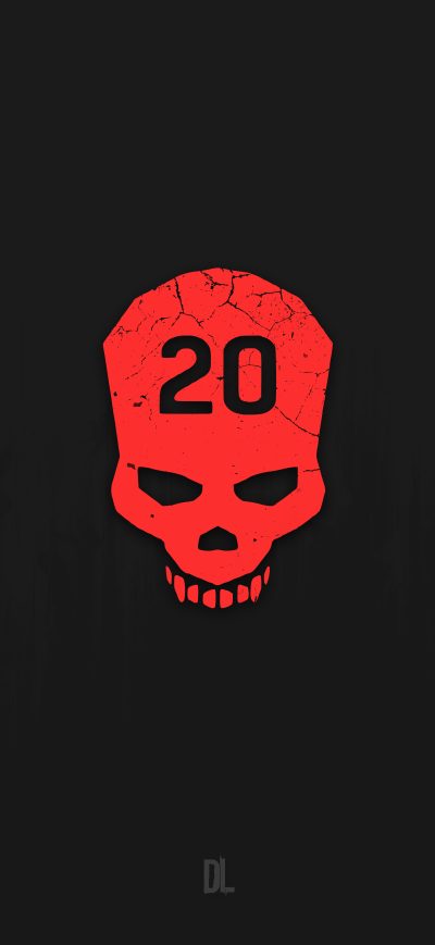 Fond d'écran iPhone Dying Light Skull Minimalism 12k