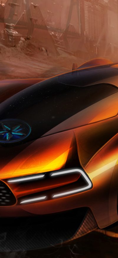 Fond d'écran iPhone Kia Ko Steam Engine Electric Sports Fantasy Car Artwork