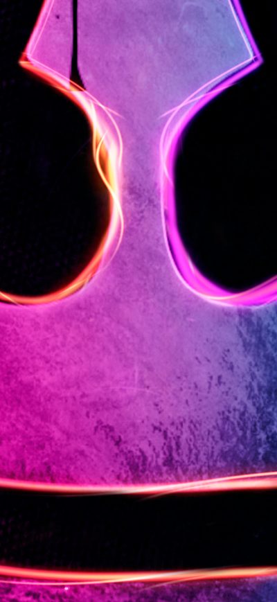 Fond d'écran iPhone Neon Marshmello Helmet