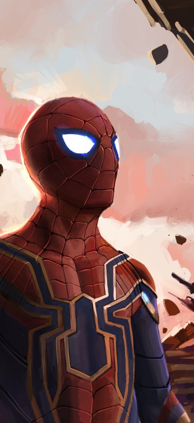Fond d'écran Iron Spider Fan Art 4k sur iPhone