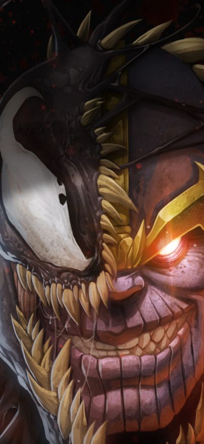 Fond d'écran iPhone Venom And Thanos Crossover