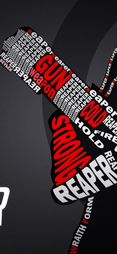 Fond d'écran iPhone Reaper Typography Overwatch