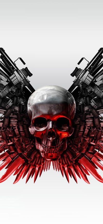 Fond d'écran iPhone Guns And Skull