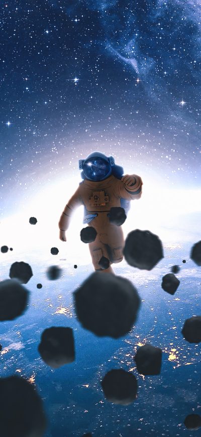 Fond d'écran iPhone Astronaut Walking In Space 5k