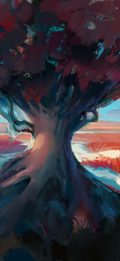 Fond d'écran iPhone Tree Digital Art 4k